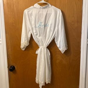White satin Bride robe